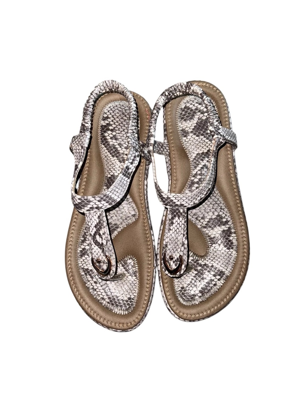 Haute Edition Gray Snake Print Sandals